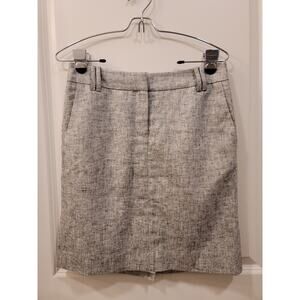 Ann Taylor LOFT Linen Blend Metallic Pencil Skirt